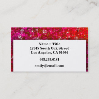 Girly Sequin Kristall Glitzer Bling Beruflich Visitenkarte