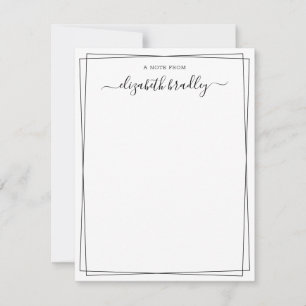 Girly Signature Script a Desk From Note Card Dankeskarte