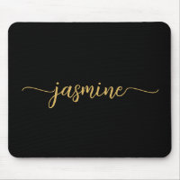 Girly Simple Black Gold Personalisiert Monogram
