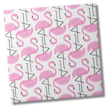 Girly Simple Modern Pink Flamingo Muster