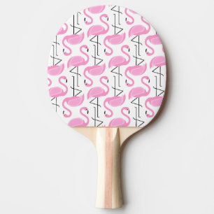 Girly Simple Modern Pink Flamingo Muster Tischtennis Schläger
