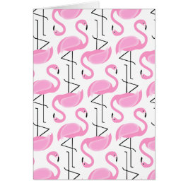 Girly Simple Modern Tropical Pink Flamingo Muster