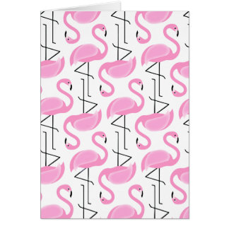 Girly Simple Modern Tropical Pink Flamingo Muster