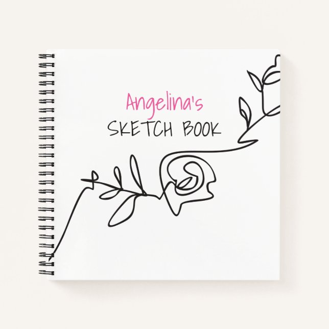 Girly Sketch Book Notizbuch (Vorderseite)