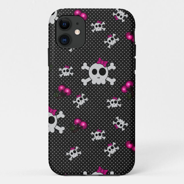 Girly Skulls Case-Mate iPhone Hülle (Rückseite)