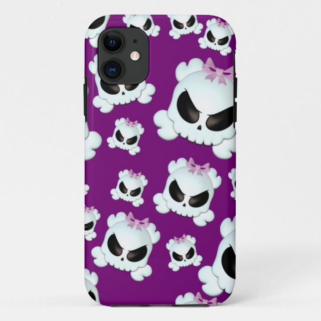 Girly Skullz Case-Mate iPhone Hülle (Rückseite)