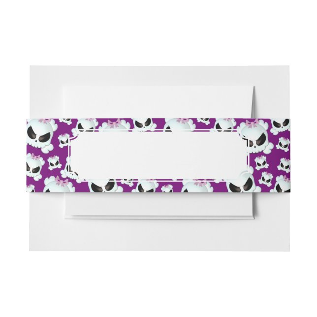 Girly Skullz Einladungsbanderole (Vorderseite Beispiel)