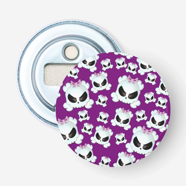 Girly Skullz Flaschenöffner (Vorderseite)