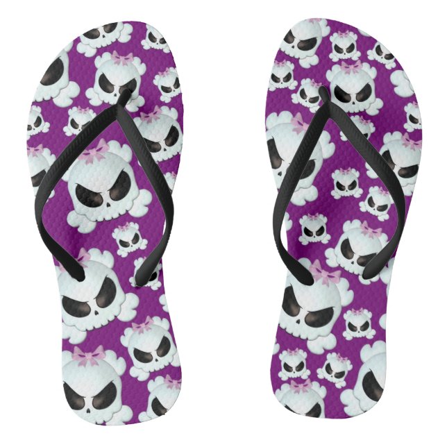 Girly Skullz Flip Flops (Fußbett)