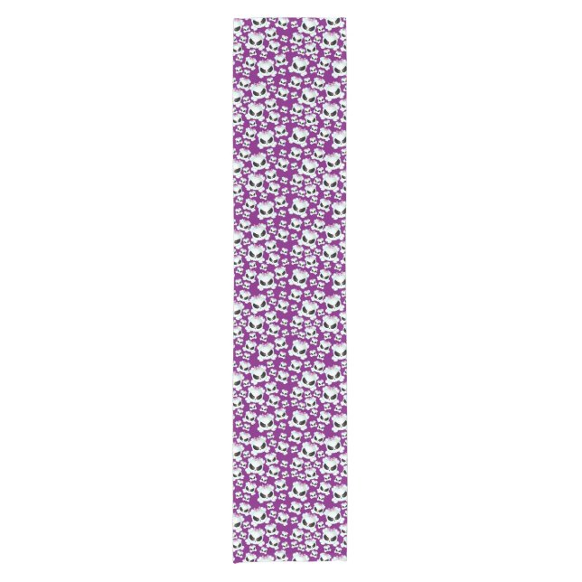 Girly Skullz Kurzer Tischläufer (Vorderseite)