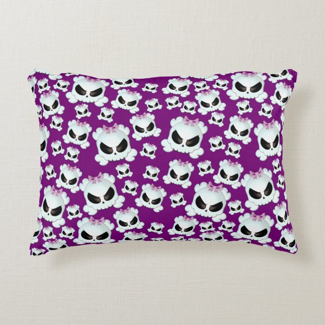 Girly Skullz Zierkissen (Vorderseite)