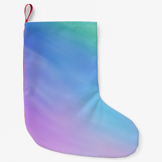 Girly Soft Rainbow Colored Sky Kleiner Weihnachtsstrumpf (Vorderseite)