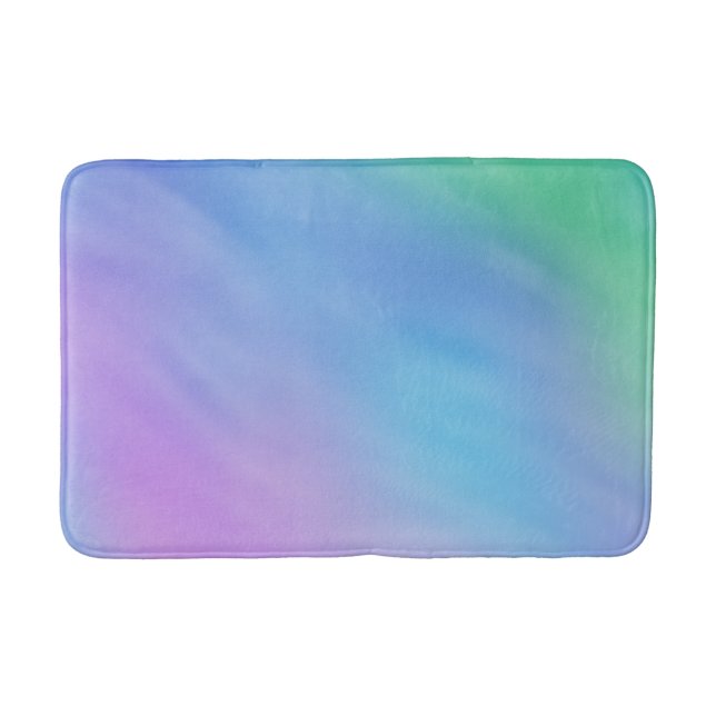 Girly Soft Rainbow Sky Badematte (Vorderseite)