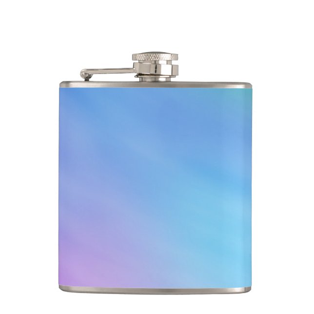 Girly Soft Rainbow Sky Flachmann (Vorderseite)