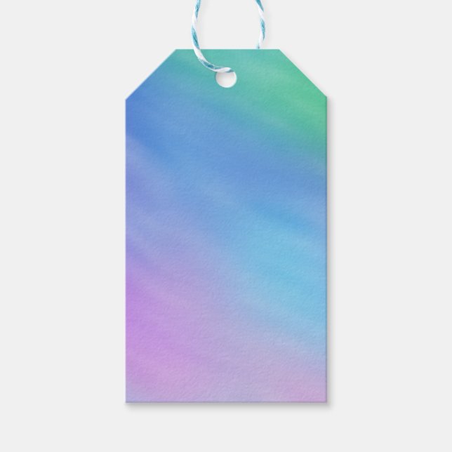 Girly Soft Rainbow Sky Geschenkanhänger (Vorderseite)