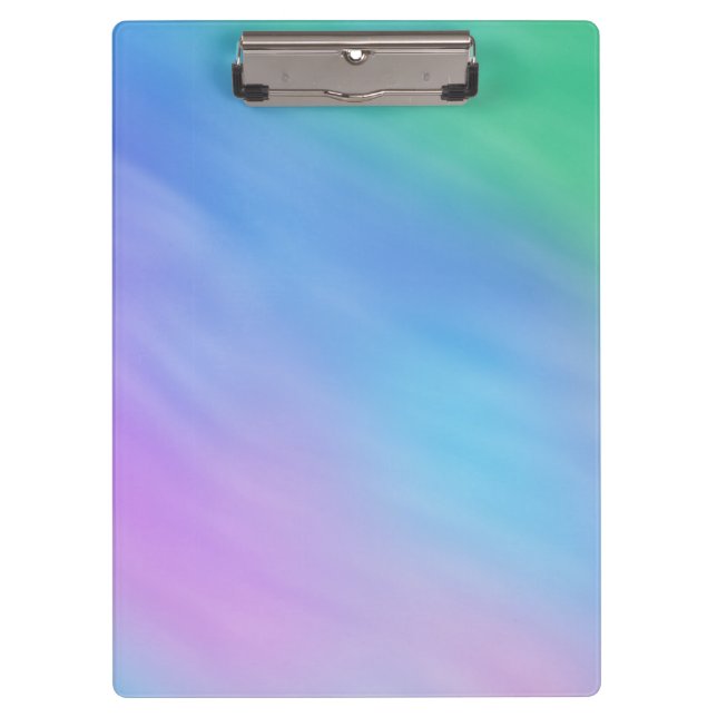 Girly Soft Rainbow Sky Klemmbrett (Vorderseite)