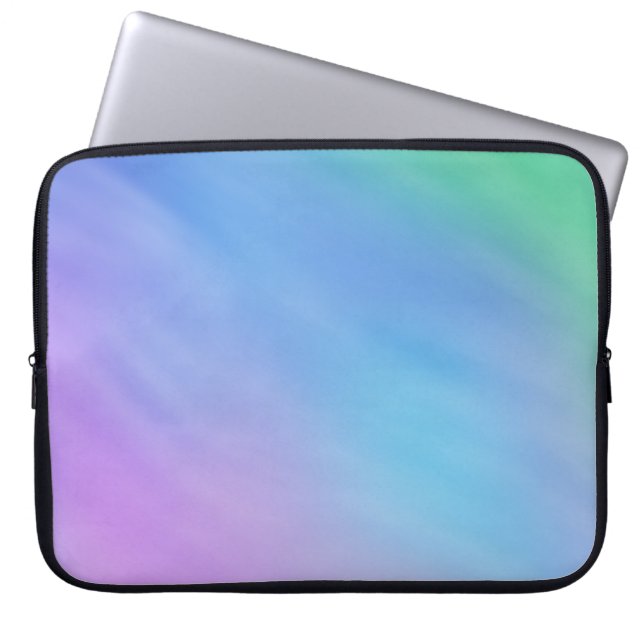 Girly Soft Rainbow Sky Laptopschutzhülle (Vorderseite)