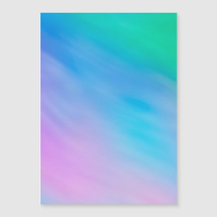 Girly Soft Rainbow Sky Magnetkarte