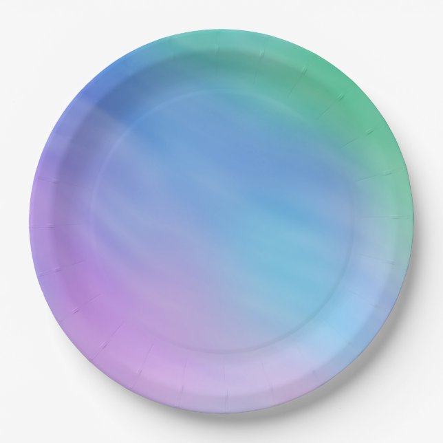 Girly Soft Rainbow Sky Pappteller (Vorderseite)