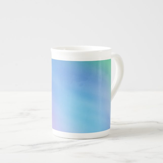 Girly Soft Rainbow Sky Prozellantasse (Vorderseite Rechts)