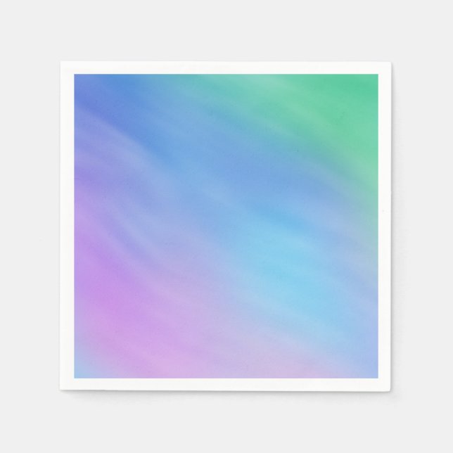 Girly Soft Rainbow Sky Serviette (Vorderseite)