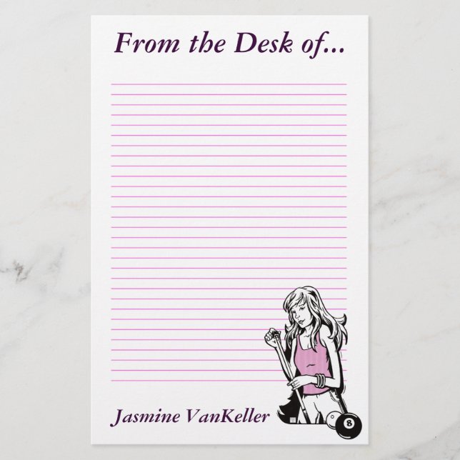 Girly Stichwort Briefpapier (Vorderseite)