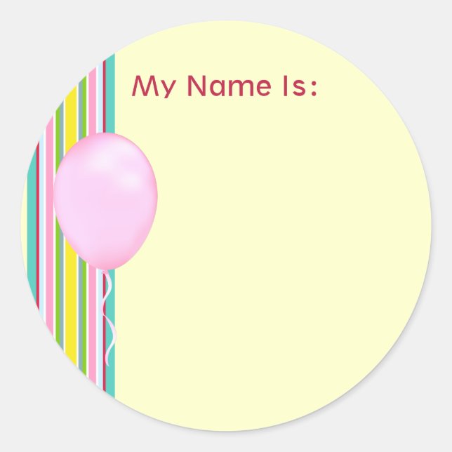 Girly Stripe Stickers (Vorderseite)