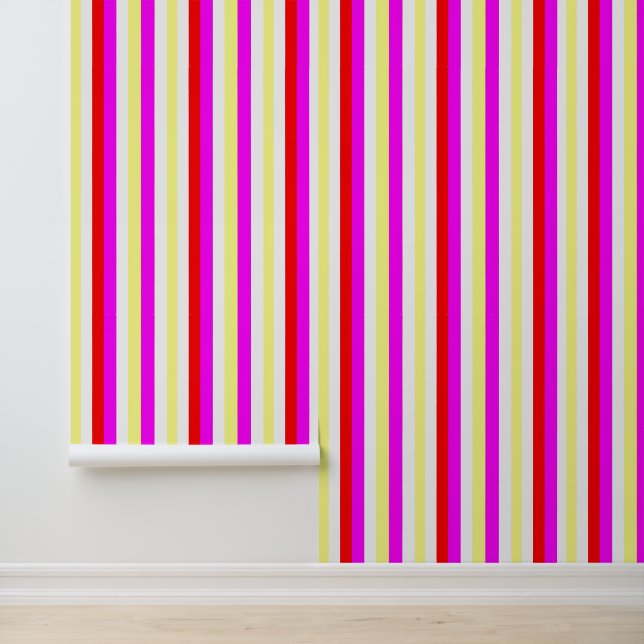 Girly Stripes Tapete (Anwendung)