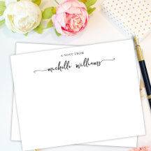 Girly Stylish Elegant Calligrafy Script Note from