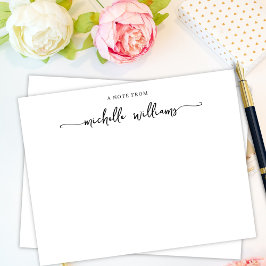 Girly Stylish Elegant Calligrafy Script Note from Mitteilungskarte