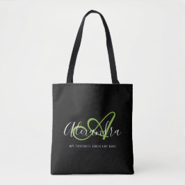 Girly Stylish Green Elegant Script Name Monogram