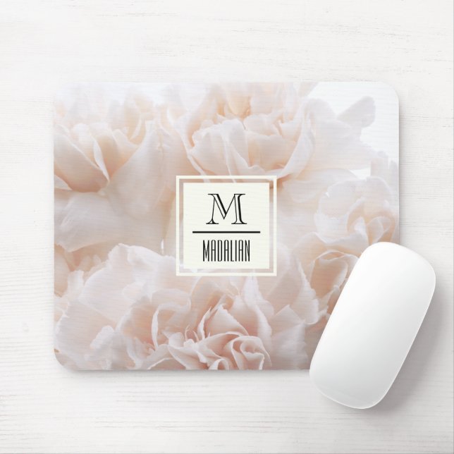 Girly stylish monogram, pastellfarben pastellfarbe mousepad (Mit Mouse)