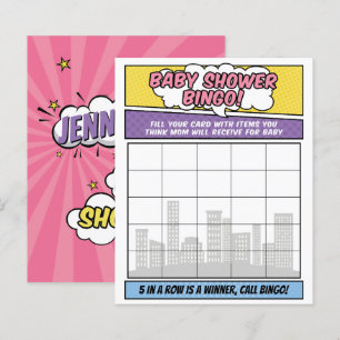 Girly Superhero Comic Book Baby Showspiel