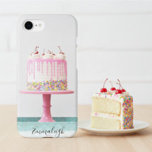 Girly Sweet 16 Pink Birthday Cake Mit Monogramm