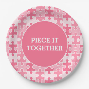 Girly Sweet Pink Piece it Together Puzzle Pappteller