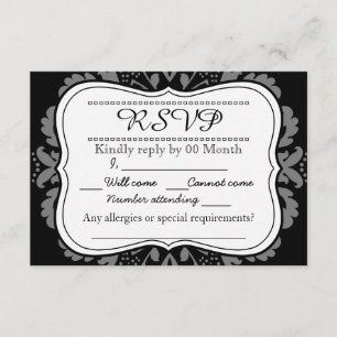 Girly Tag des toten niedlichen Katzengewohnheit RSVP Karte