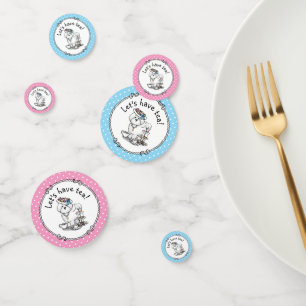 Girly Tea Party Bichon Frise Dog - Niedlich Konfetti