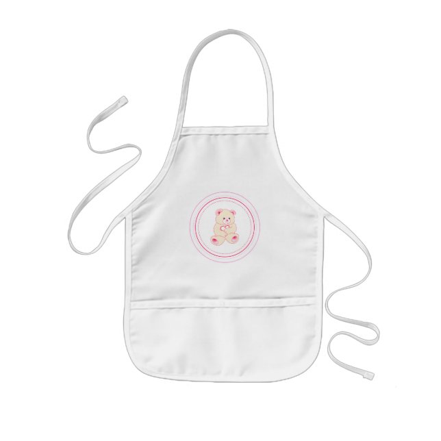 Girly Teddybär Kinderschürze (Vorne)