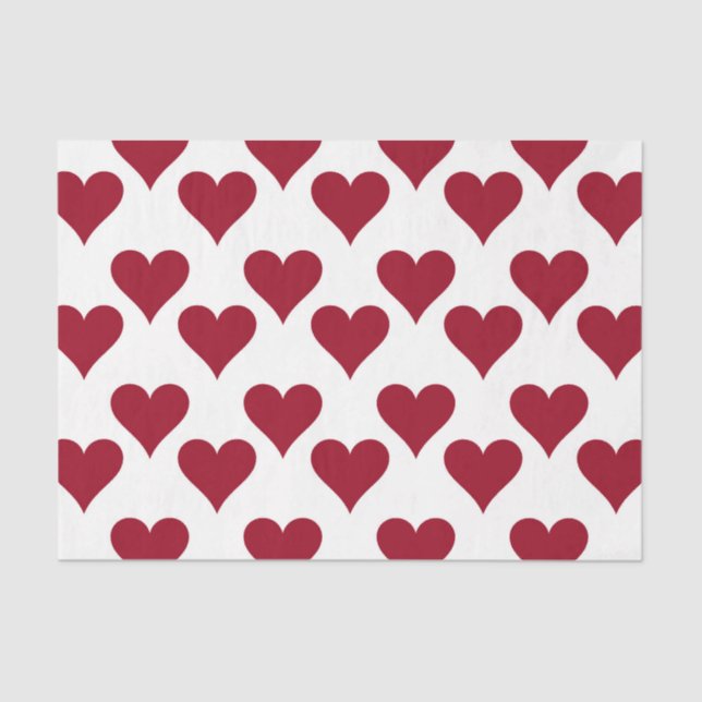 Girly Things Hearts (Design 46 Red Series) Seidenpapier (Vorderseite)