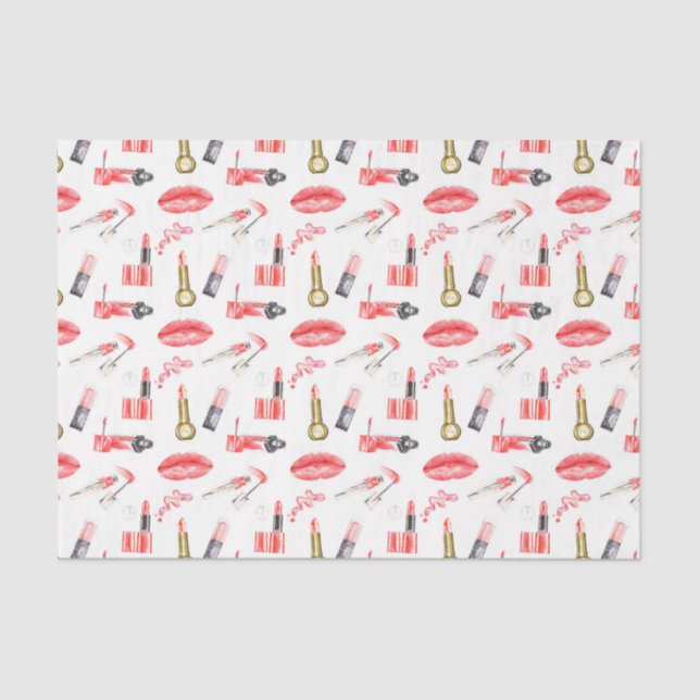 Girly Things Makeup (Design 45 Red Series) Seidenpapier (Vorderseite)
