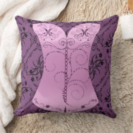 Girly Time Corset Hübsch Pink Throw Kissen 20x20"