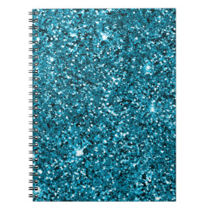 Girly Turquoise Glitzer Notizblock