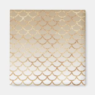 Girly und Glamour Ombre Gold Meerjungfrau Glitter  Magnet