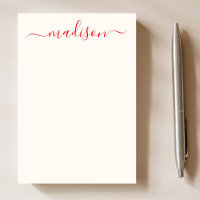 Girly Unique Red Typografy Script Name