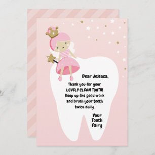 Girly verlor die First Tooth Card. Tooth Fairy Bes Feiertagskarte