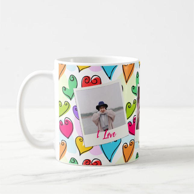 Girly Vibrants Herts Niedlich Romantisches Valenti Kaffeetasse (Links)
