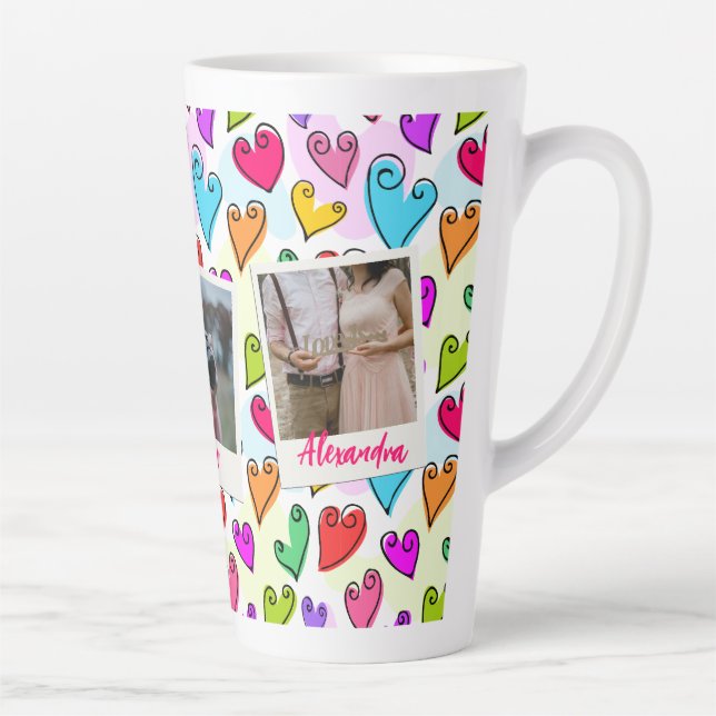 Girly Vibrants Herts Niedlich Romantisches Valenti Milchtasse (Rechts)