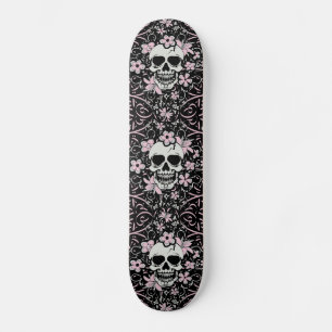 Girly Vintag Skull Skateboard