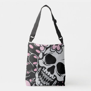 Girly Vintag Skull Tragetaschen Mit Langen Trägern