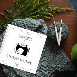 Girly Vintage Sewing Machine Hand Craft Notizbuch